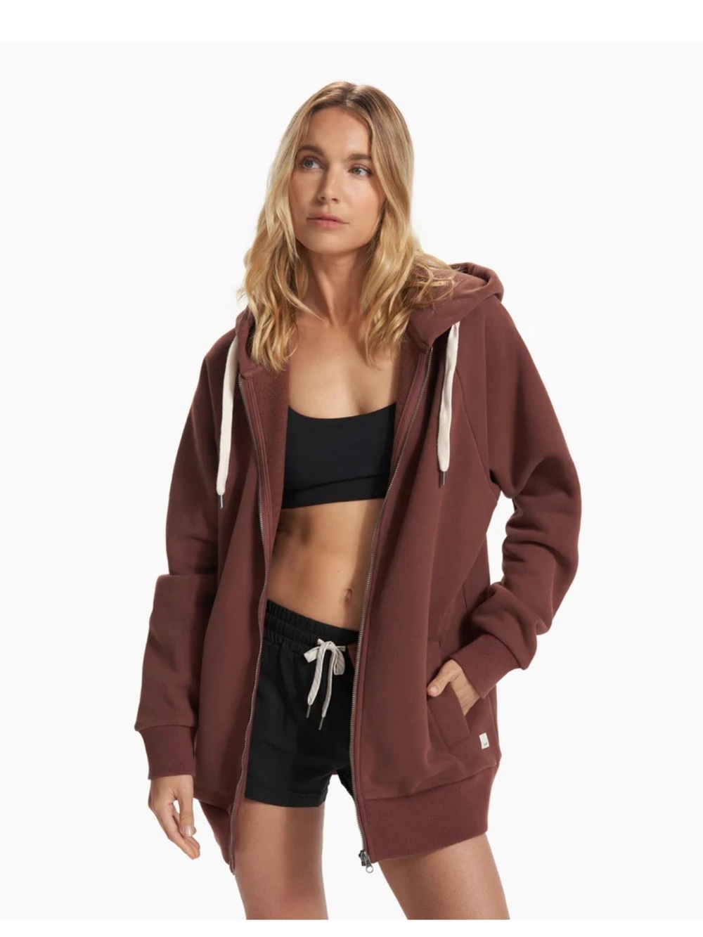 NWOT Vuori Restore Full Zip Hoodie in Hazelnut XL